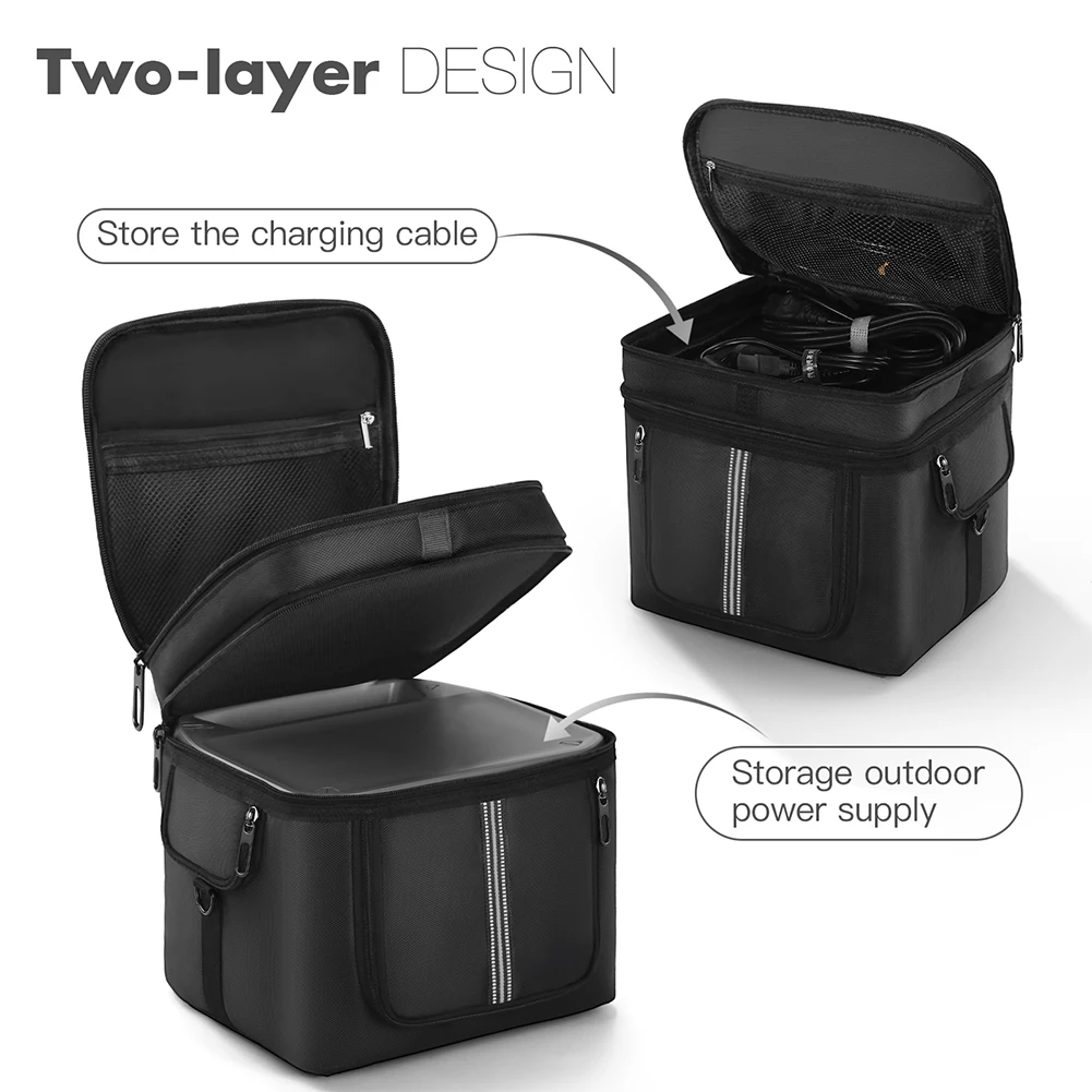 Portable Power Station Bag Waterproof Carrying Case with Shoulder Strap & Handle for Ecoflow River 2 Pro for Ecoflow River 2 Max