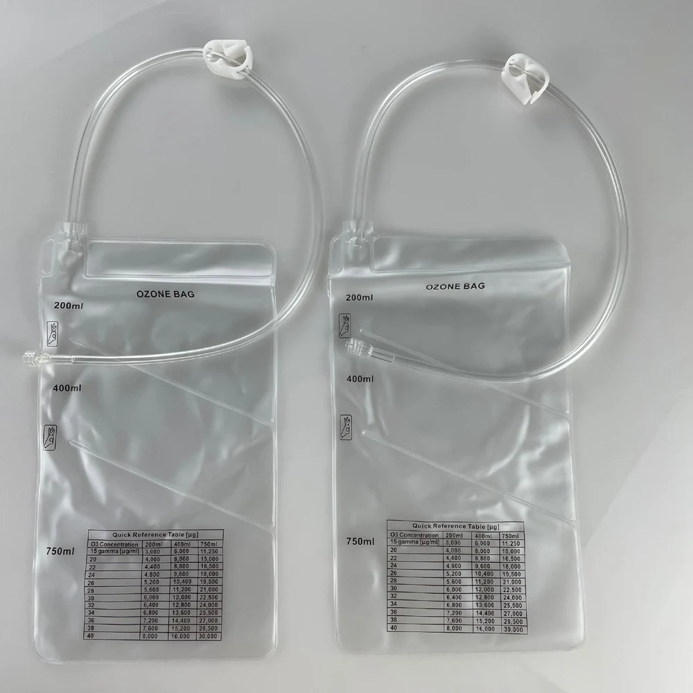 200 400 750 mL Three Volume Chamber Sizes Ozone Insufflation Bag for Rectal