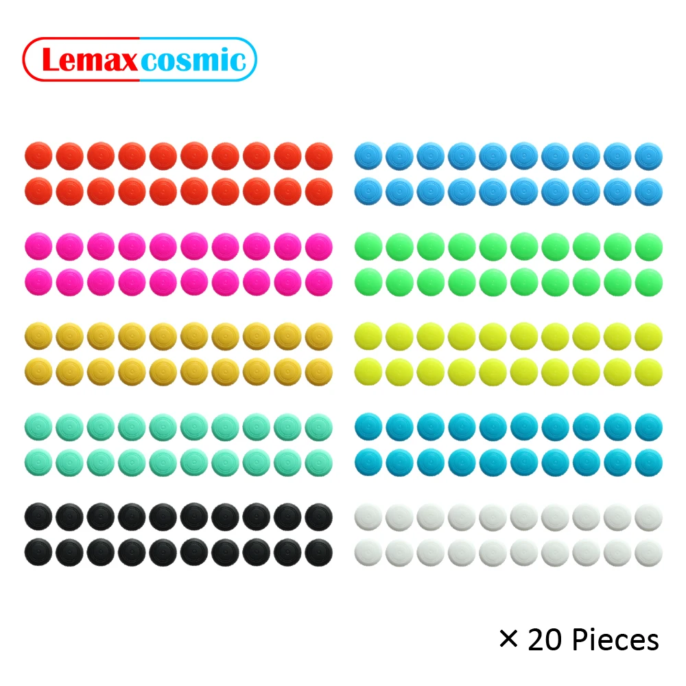 20 PCS Rubber Silicone Thumb Stick Grips Caps Slim Silicone Joystick Cover Case For Nintendo Switch Lite OLED Joy-con Joycon NS