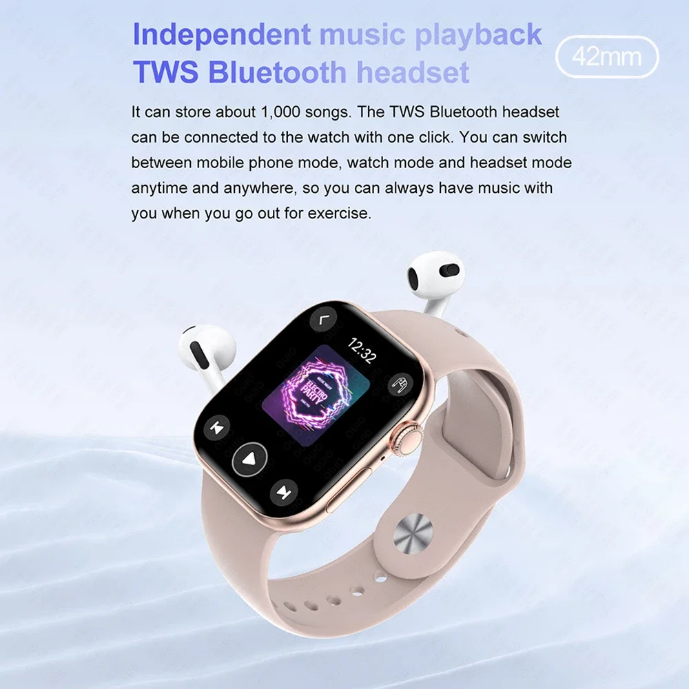 جديد DT Watch X ساعة ذكية صغيرة ثلاثية الأبعاد القائمة فيديو AI صوت NFC الرياضة سجل اختبار الصحة 1.85 بوصة AMOLED BT دعوة المرأة ساعة ذكية