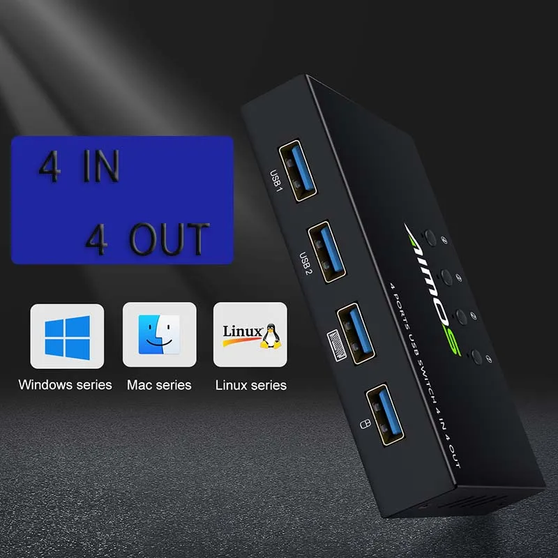 

Plug and Play usb hub USB LAN Switch Multi-function Docking share 4 USB devices sharing Switch Game live screen splitter Adapter