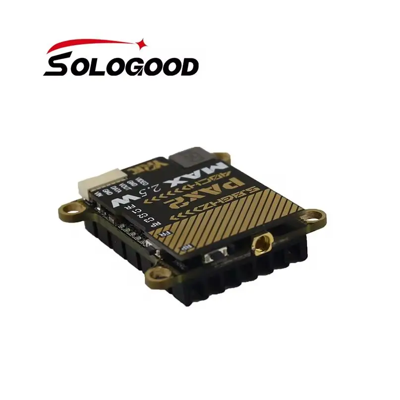 

SoloGood 5,8G макс. 2,5 Вт 40CH VTX 0-25-400-800-1500-2500мвт NTSC/PAL 6-36 в вход для радиоуправляемого FPV Фристайл гоночного дрона дальнего радиуса действия