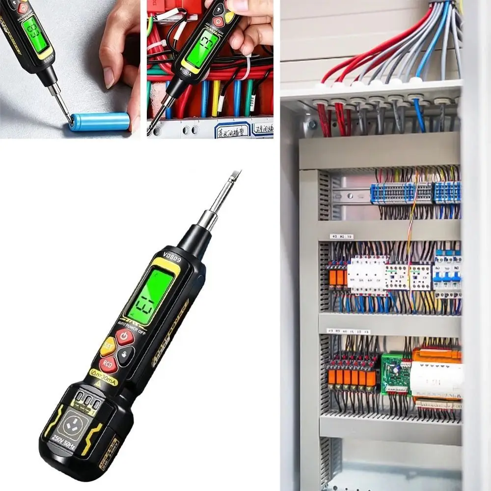 High-Precision Voltage Tester Pen Cross-head Flathead Non Contact Digital Voltage Tester 0-600V Multi-functional