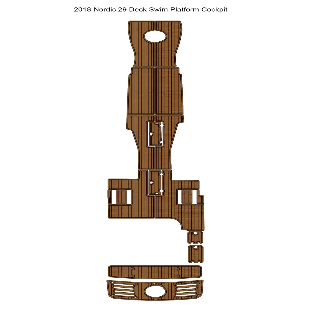 

2018 Nordic 29 Deck Swim Platform Кокпита Pad Лодка EVA Тиковая палуба напольный коврик SeaDek MarineMat Gatorstep Стиль Самоклеящийся