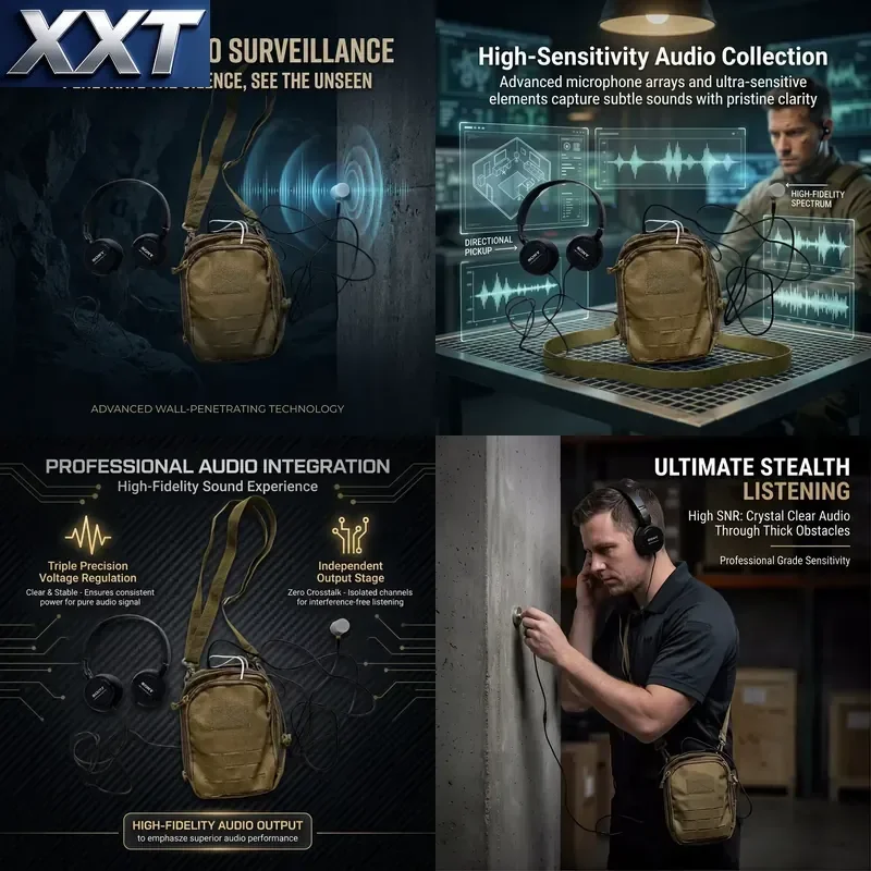 XXT Acoustic Life VKLD-2 High-Sensitivity Seismic Wall Microphone for Disaster Search Rescue and Pipe Leak Detection