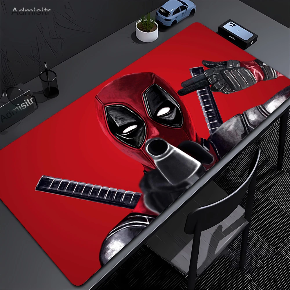 لوحة ماوس مارفل ديدبول أنيمي مكتب ألعاب الكمبيوتر خزانة ماوس حصيرة كمبيوتر محمول 900x400 لوحة مفاتيح لوحة ماوس ممتدة حصيرة مكتبية سجادة رائعة #3