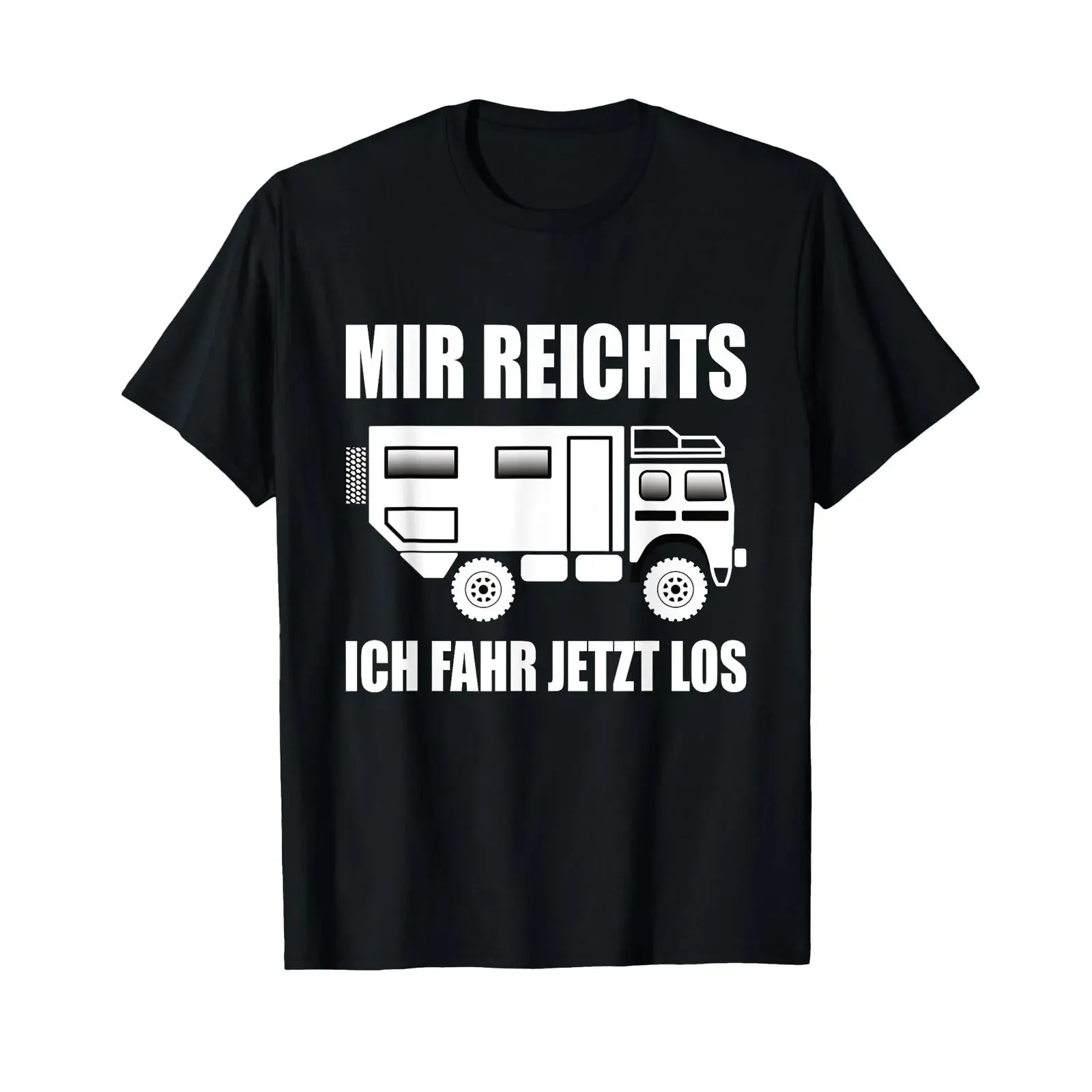 Exmo Expedition T Shirt with German text I've had enough I'm leaving now black vintage Washed Casual Unisex