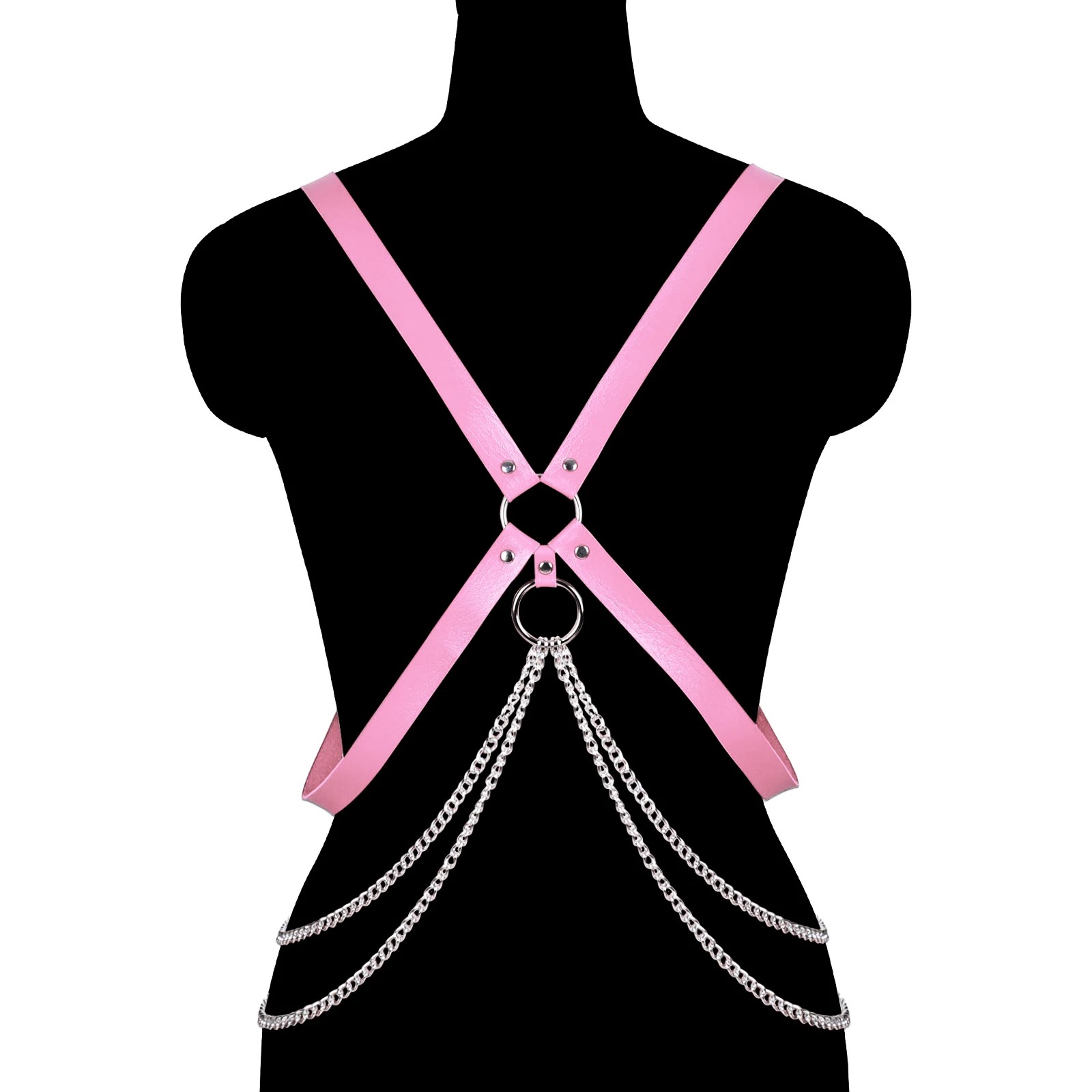 

Bondage Goth Sexy Leather Lingerie Harajuku Waist Belt Lingerie Punk Garter Straps Stockings Belt Body Belt Harness Suspenders