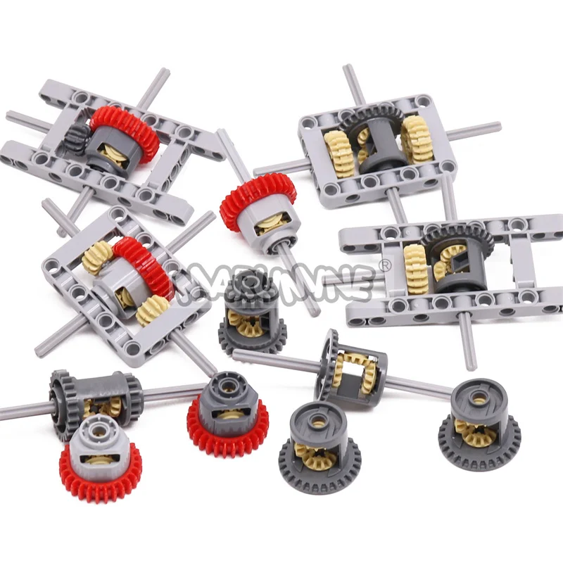 MOC – blocs de construction d'engrenages différentiels de haute technologie, pièces pour la technologie, roues de briques mécaniques 62821 65414 6573 6589 64178 64179