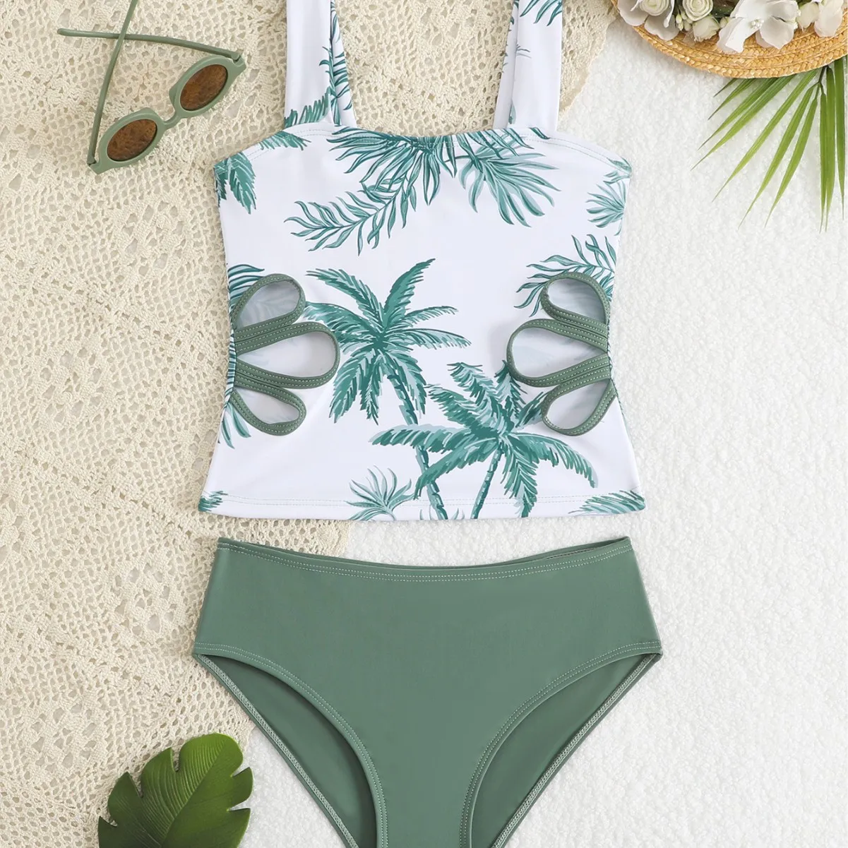 

Girls Leaves Bikini Sets Split 2 Pieces Swim Suits Summer Girl Swimwear Kids Bathing Suit 8-12Years Children Swimsuit Teenagers