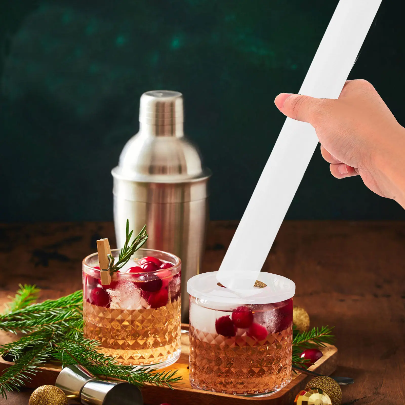 

2Pcs Silicone Shaker Cup Lid Splashproof Replacement Universal Cocktail Shaker Cap Hammer Muddler Bar Tool Party Accessories