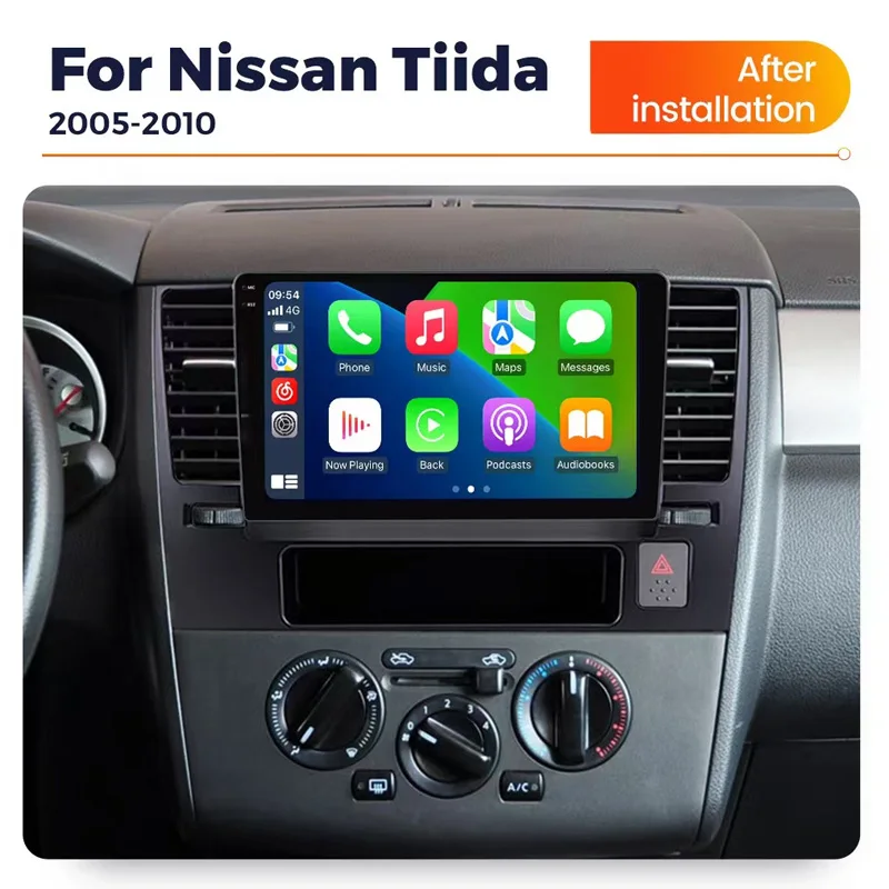 

9“2Din Android Car Radio For Nissan Tiida 2005-2010 Multimedia Video Player GPS Navigation Stereo Audio Head Unit Carplay Wifi