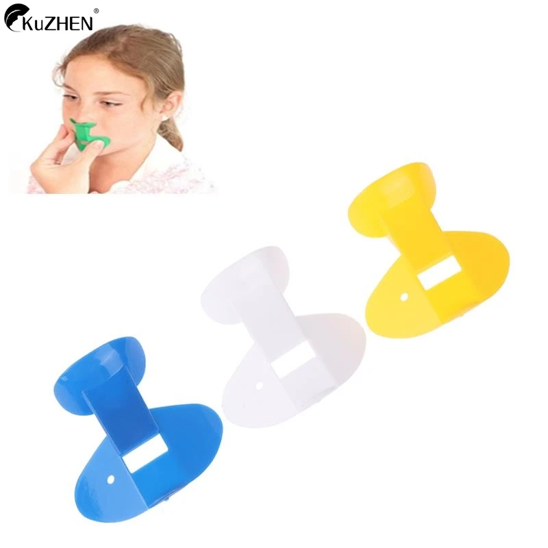 Portable Kid Nose Exercise Flute Grover Plastic Flute Dark Blue Nose Training Whistle Nose Throat Controlling Speech Clarity New