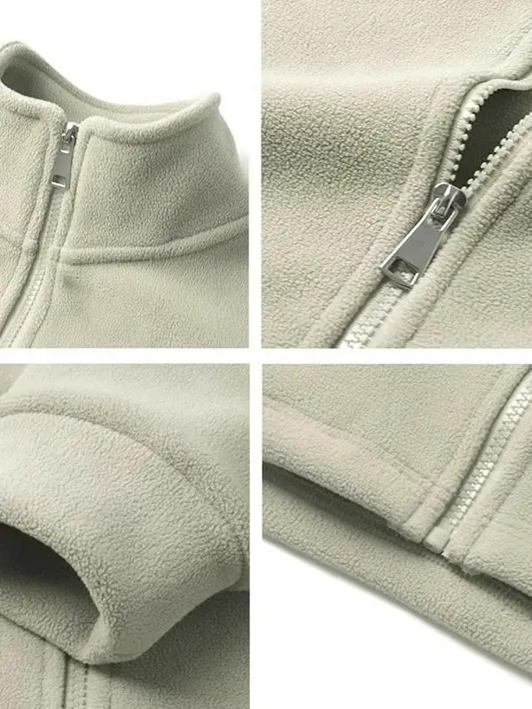 Thick Double-Sided Fleece Jacket Women's Lamb Fur Lined Coat Spring Autumn Winter Outerwear Casual Commute Style Loose Fit