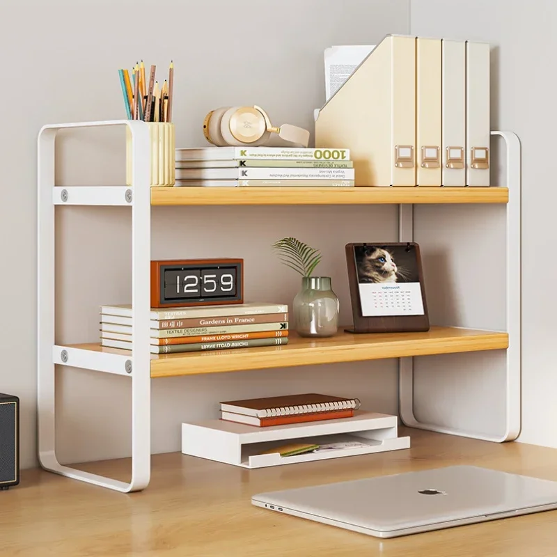 

Holders Desktop Shelving Multi-layer Bookcase Storage Rack Iron Art Bookshelf Office Desk Shelves Cosmetics Organizer Shelf