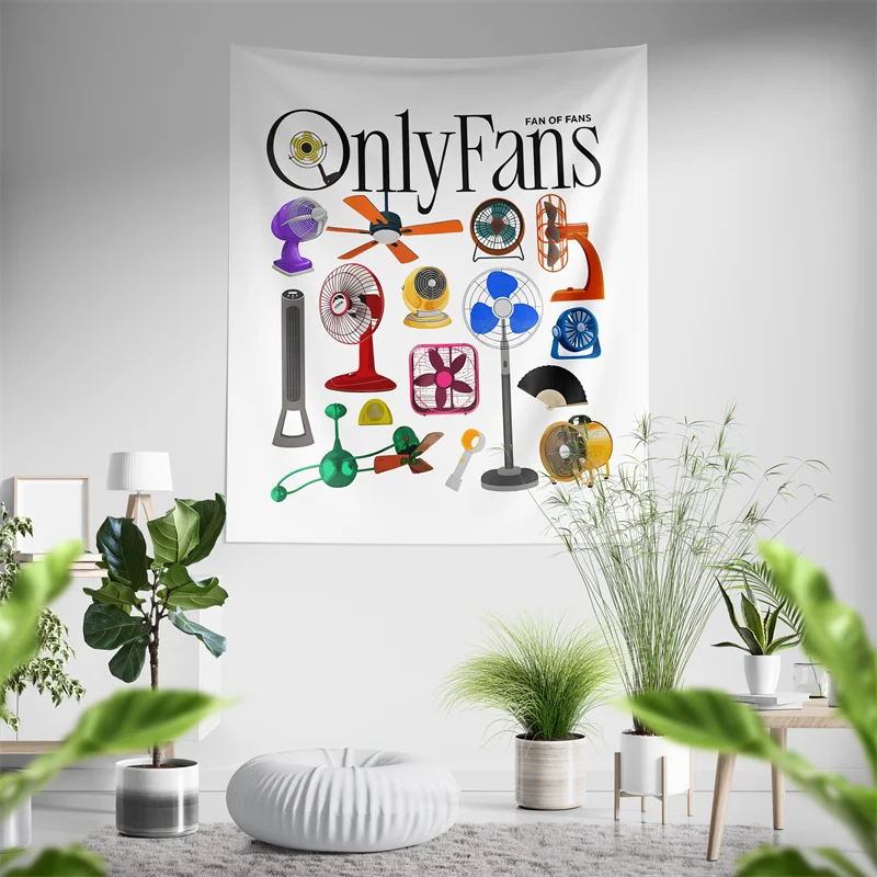 Gaslight Gatekeep Girlboss Only Fan Set Funny Ventilators and Fans Tapestry Wall Hanging Funny Meme Art for Bedroom Living Room