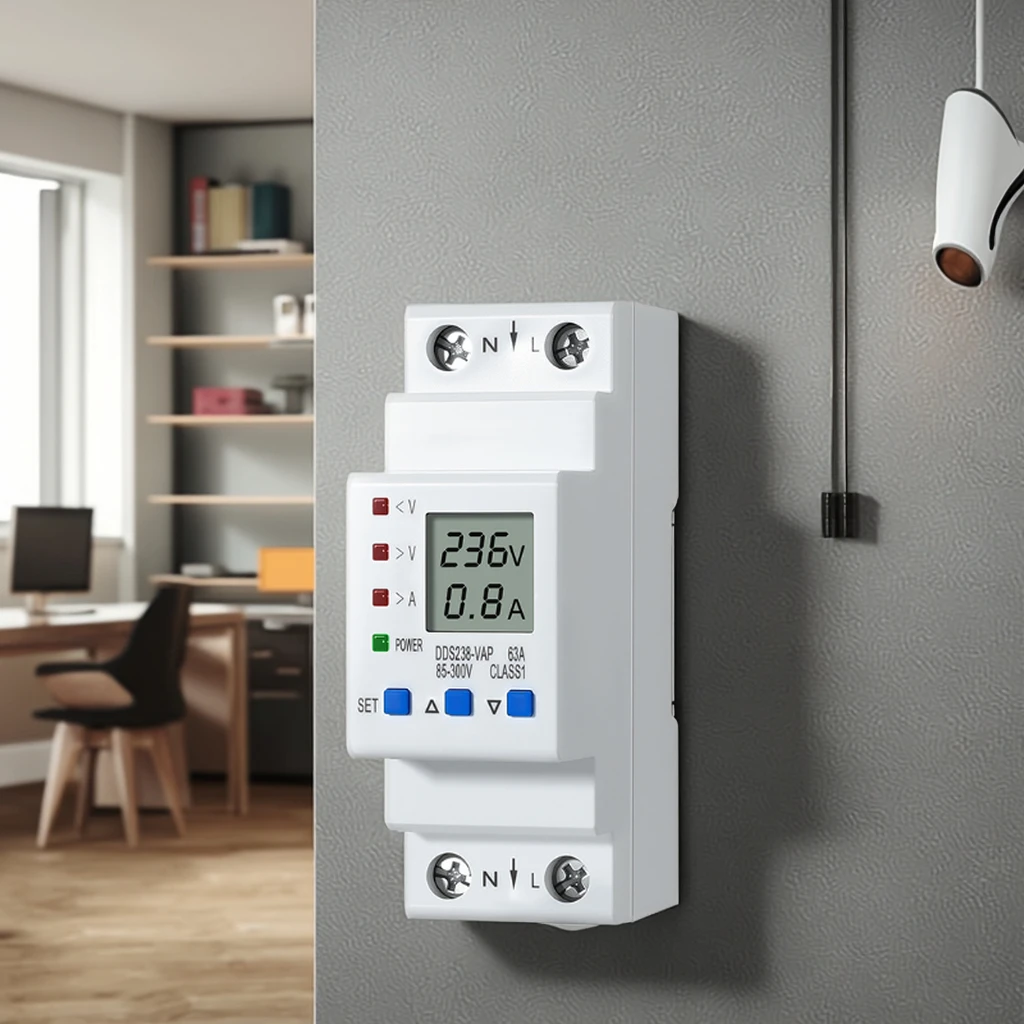 

220V Home Use Self-Restoring Over Voltage Protector Switch AC Current Overcurrent Overload Lightning Protection Device