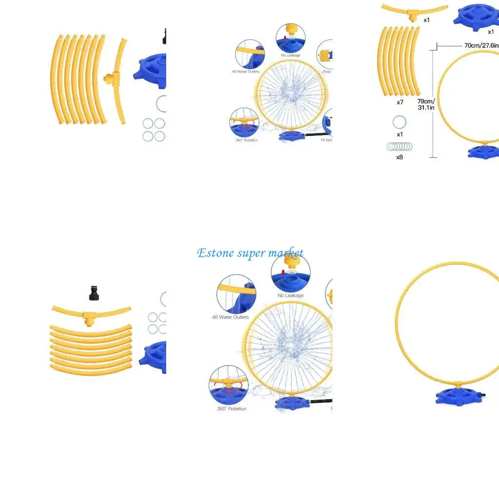 

090B Water Sprinkler Toy for Kids Water Toy for Children Outdoor Backyard Water Splash Rotating Water Toy