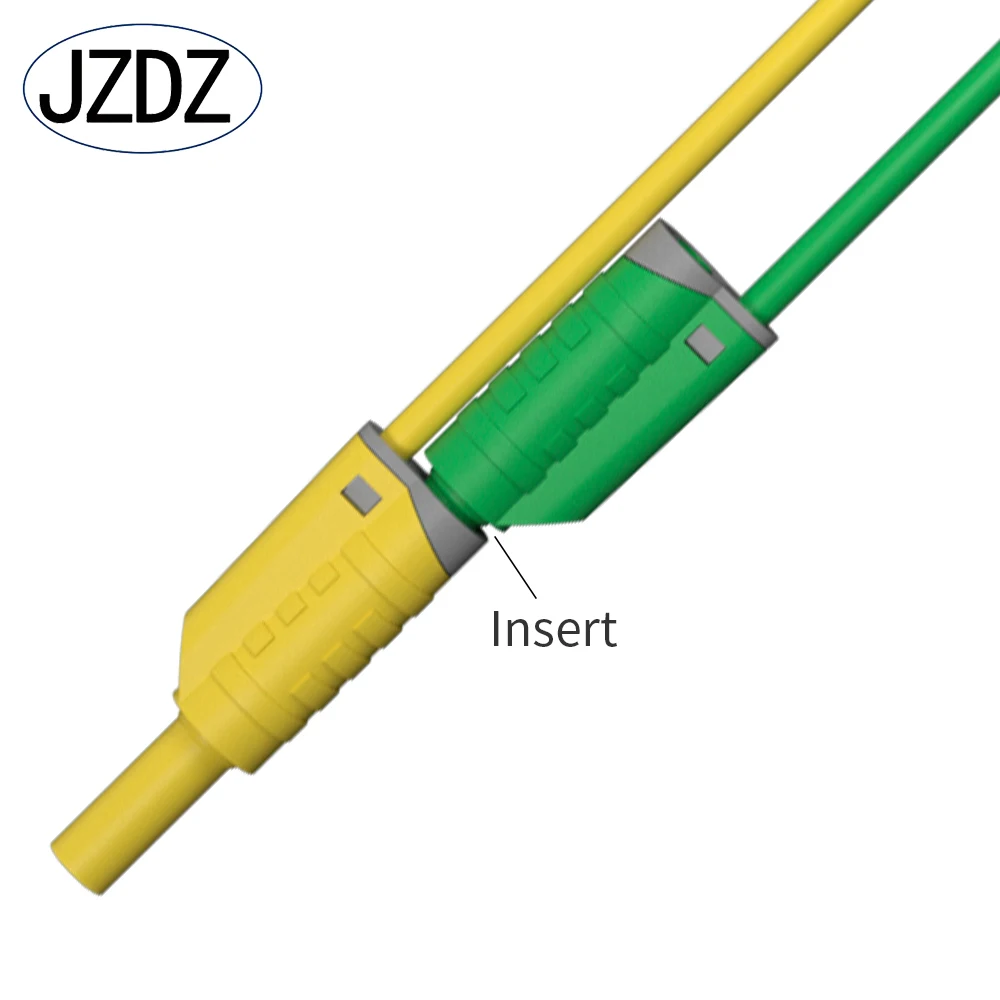 Imagem -06 - Jzdz-stackable Multi-meter Test Leads Medição Linha Fio Cabo Totalmente Isolamento Segurança mm 100cm mm Segurança J.70088b Pcs