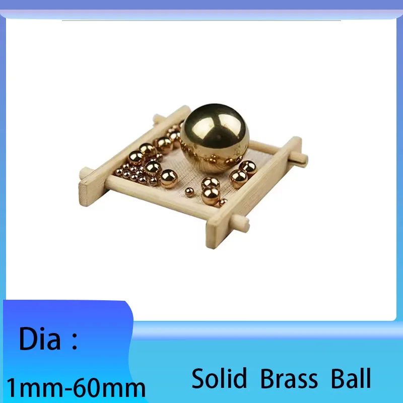 1-50Pcs Solid Brass Ball Precision Metal Bearings High Hardness H62 Smooth Circular Copper Ball Dia 1-60mm For Craft Decoration