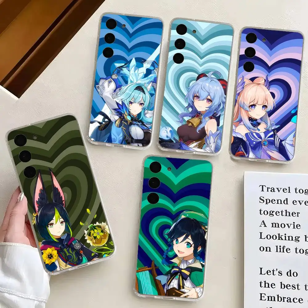 Game Genshin Impact For Samsung Galaxy A52 A12 A51 S21 Edge S22ULTRA S23 S20LITE Plus Ultra Transparent Cover