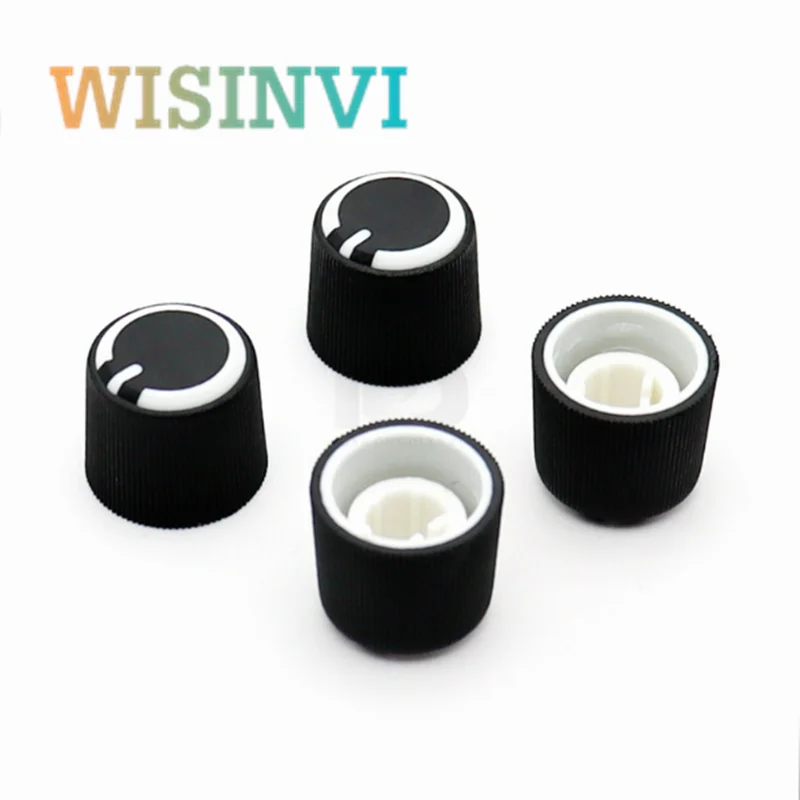 10PCS 15×13MM Plastic Knob Cap Audio Volume Potentiometer Knob Cap Striped anti Slip Switch Cap Flower Axis /D Axis Inner 6MM