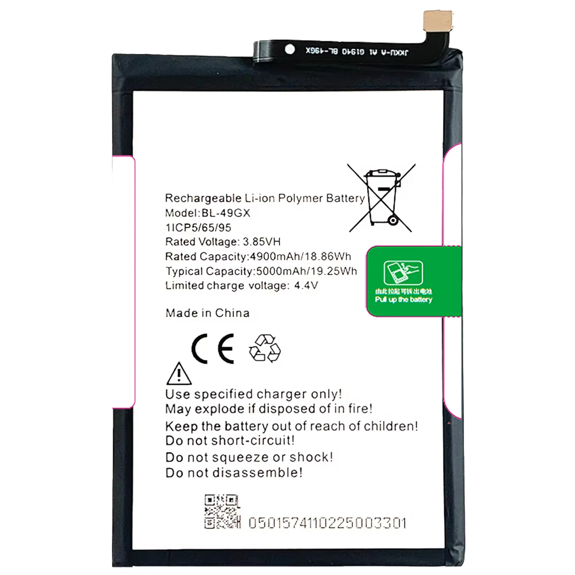 100%  Original BL-49GX Battery For INFINIX X690/Note7 /X693/NOTE 10/Hot 11S/Zero X Neo(X6810) Phone Replacement Bateria+Tools