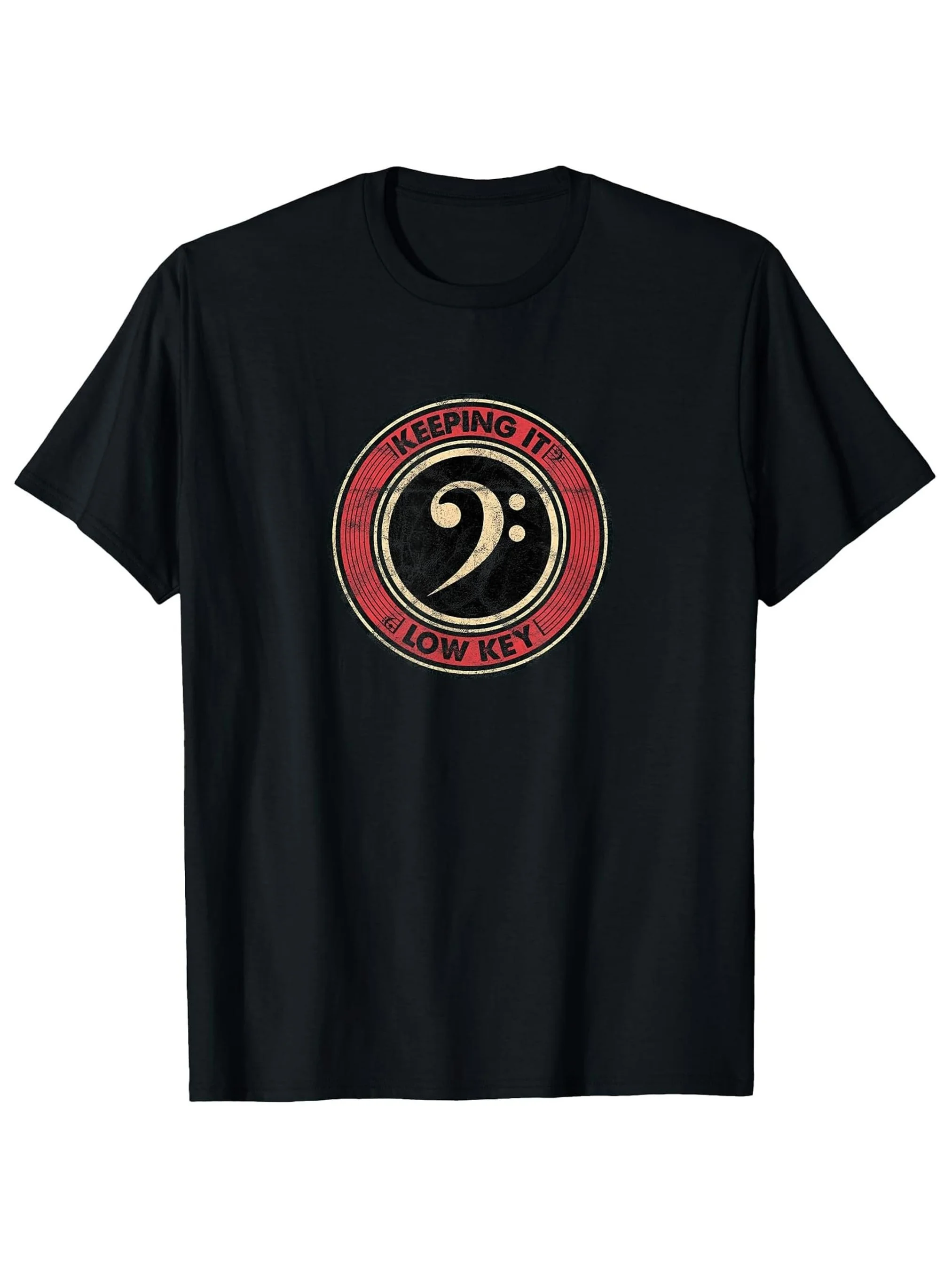 2026 Men'S Vintage Music Theory T-Shirt - Treble & Bass Clef Staff Note Design with Italian Terms (Do, Re, Mi, Fa, Sol, Ti) - Br