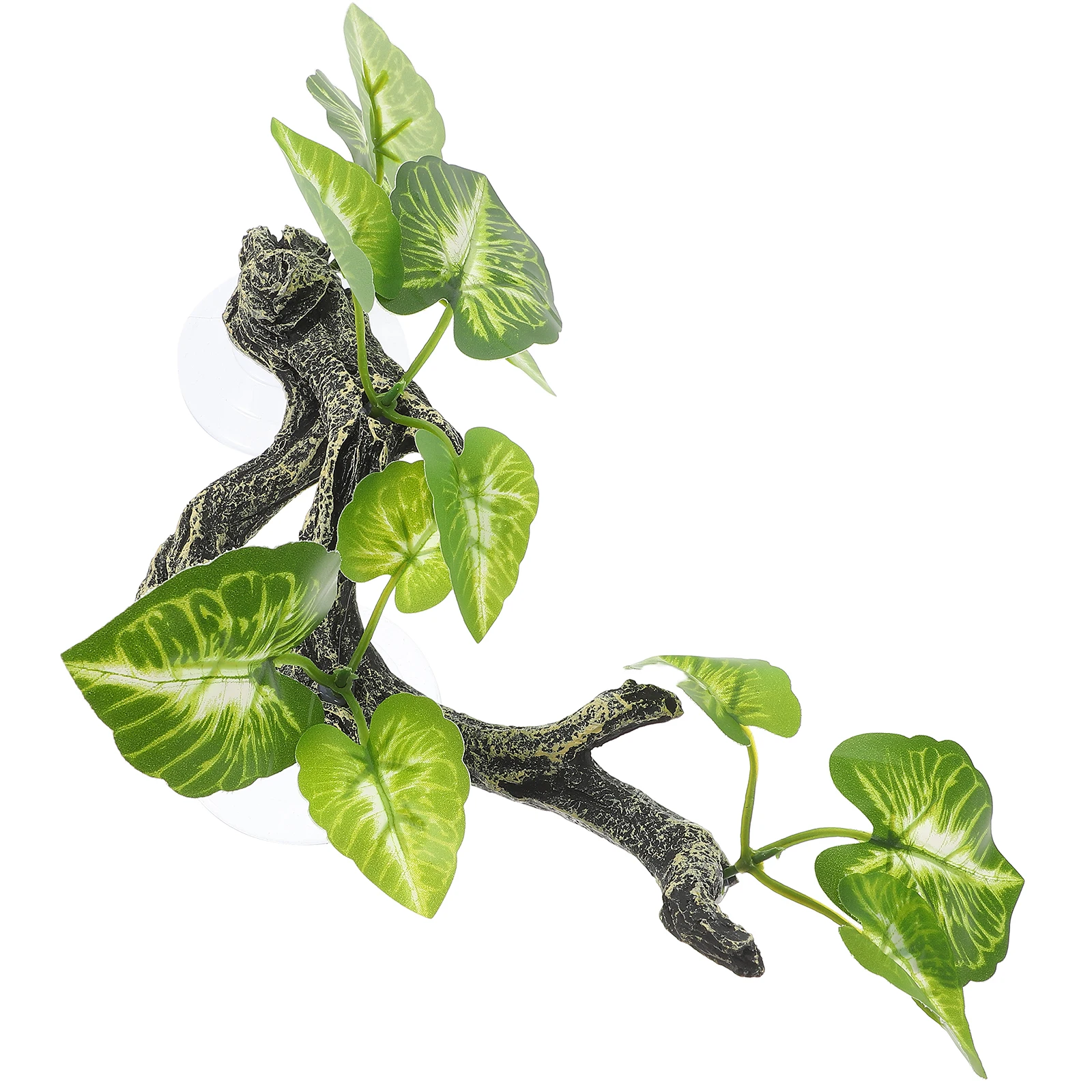 

Realistic Decor Resin Fake Plant Reptile Terrarium Supply Desktop Faux Plant Decoration Durable Lifelike Reptile Climbing