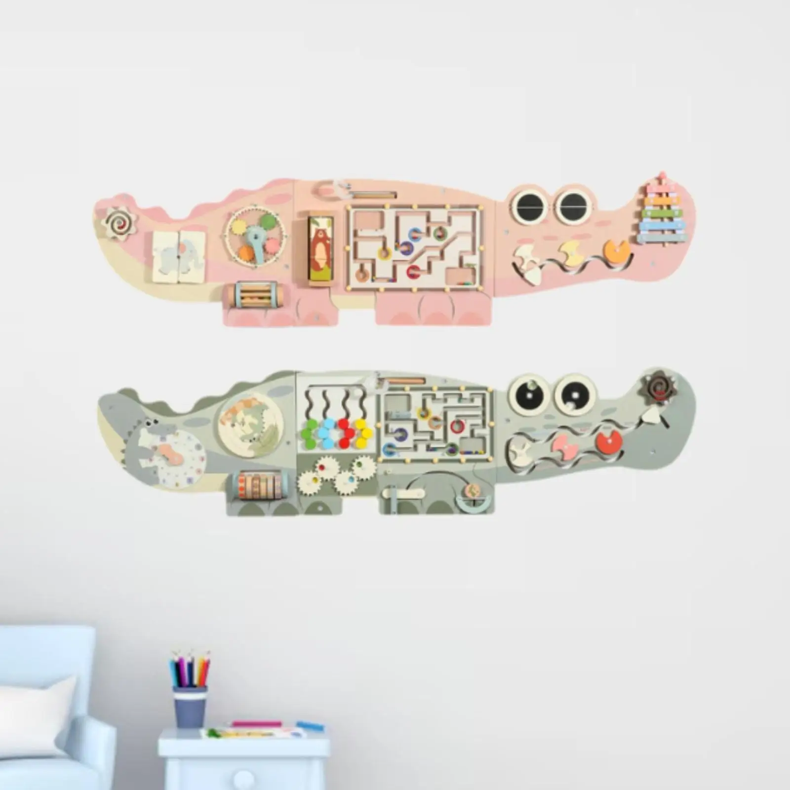 

Activity Wall Busy Board Puzzle Educational for Boys Girls Toddlers Playroom