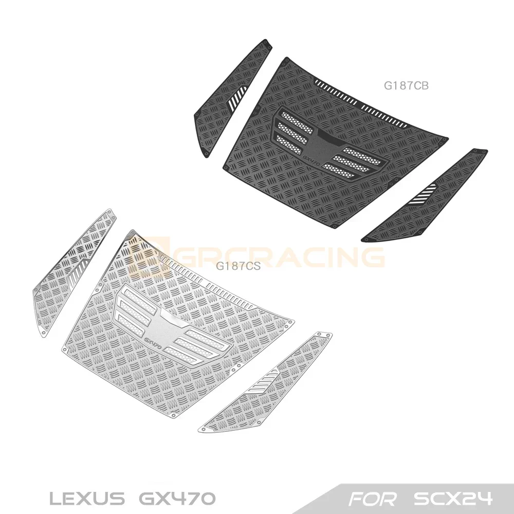 1 Set Rvs Cover Decoratief Stuk voor 1/24 RC Crawler Auto AXIALE SCX24 Lexus Upgrade Accessoires