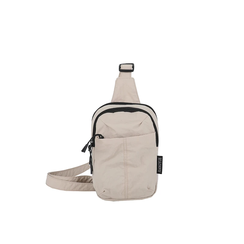 

Женская однотонная минималистичная сумка через плечо, повседневный спортивный мини-рюкзак для езды на велосипеде и улицы, многослойная нагрудная сумка 가방