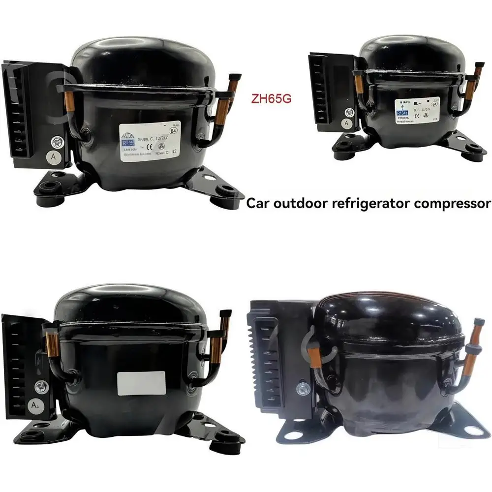 Compresseur de réfrigérateur de voiture 12V/24V DC pour mini-réfrigérateur et congélateur, adapté aux systèmes ZH65G Type R134a