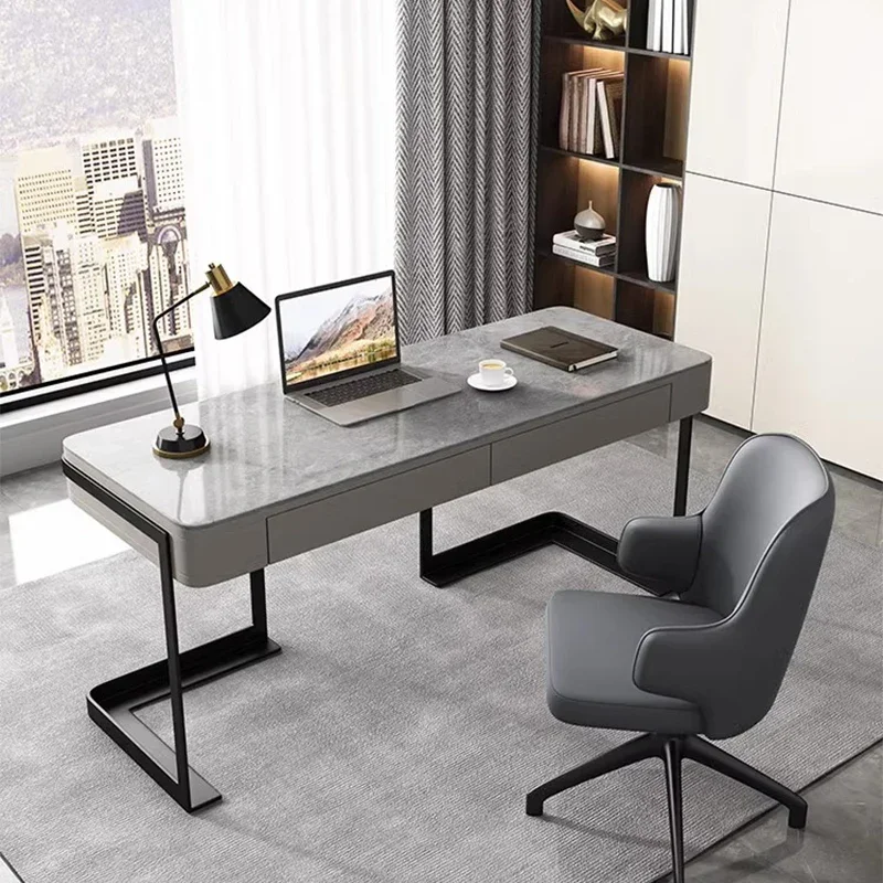 

56Итальянский светлый роскошный современный минималистичный минималистичный дизайнерский домашний компьютерный офисный стол новый