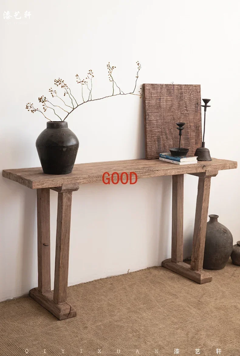 قاعة زن الصينية القديمة B & B مكتب طويل من الخشب الصلب بشريط مكتب المدخل بوذا طاولة متخصصة