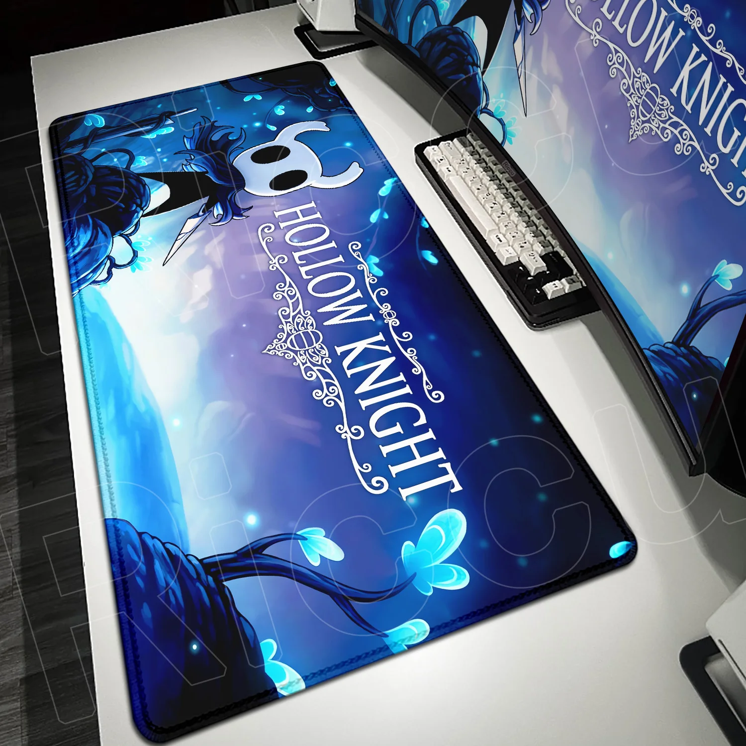 

Gaming Hollow Knight Mousepad Large Natural Rubber Antislip Base Office Carpet Anime Keyboard Mat PC Desk Decoration Accessories