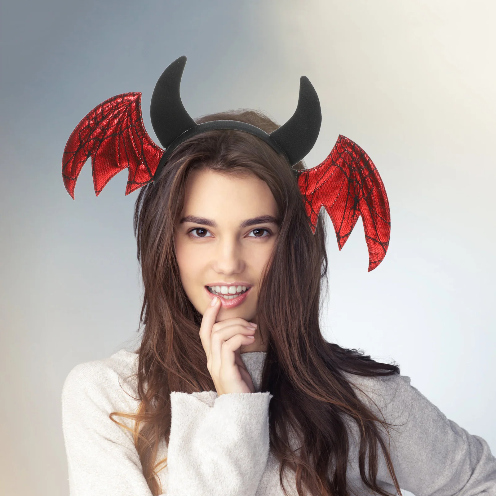 Diadema con alas de murciélago, disfraz de Halloween, accesorio de fiesta, diseño ligero y cómodo para mujeres y niñas, regalo de utilería para fotos