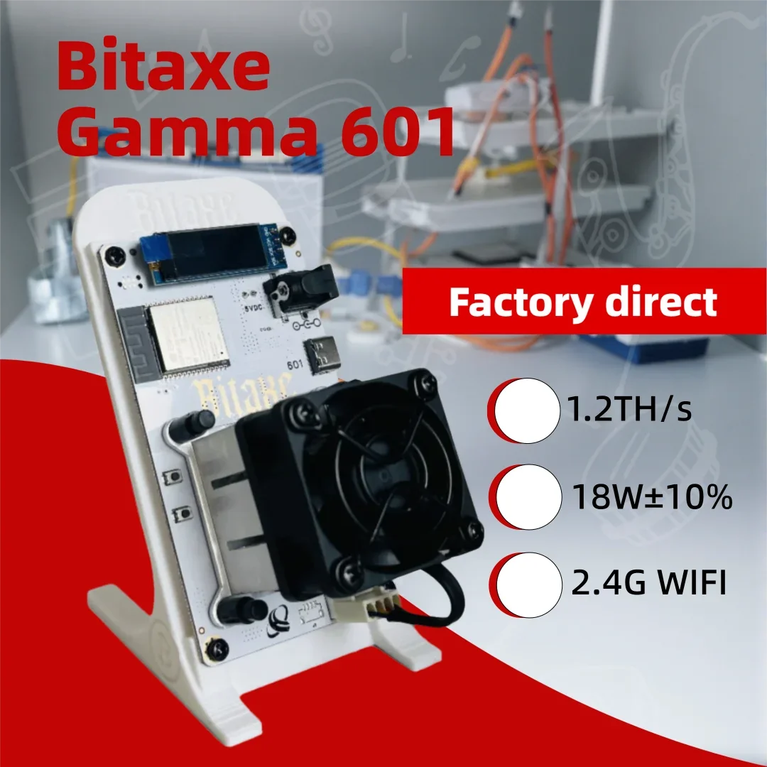 

Майнер HQminers Bitaxe Gamma 601 1.2TH с чипом BM1370, бесшумный, горячая распродажа