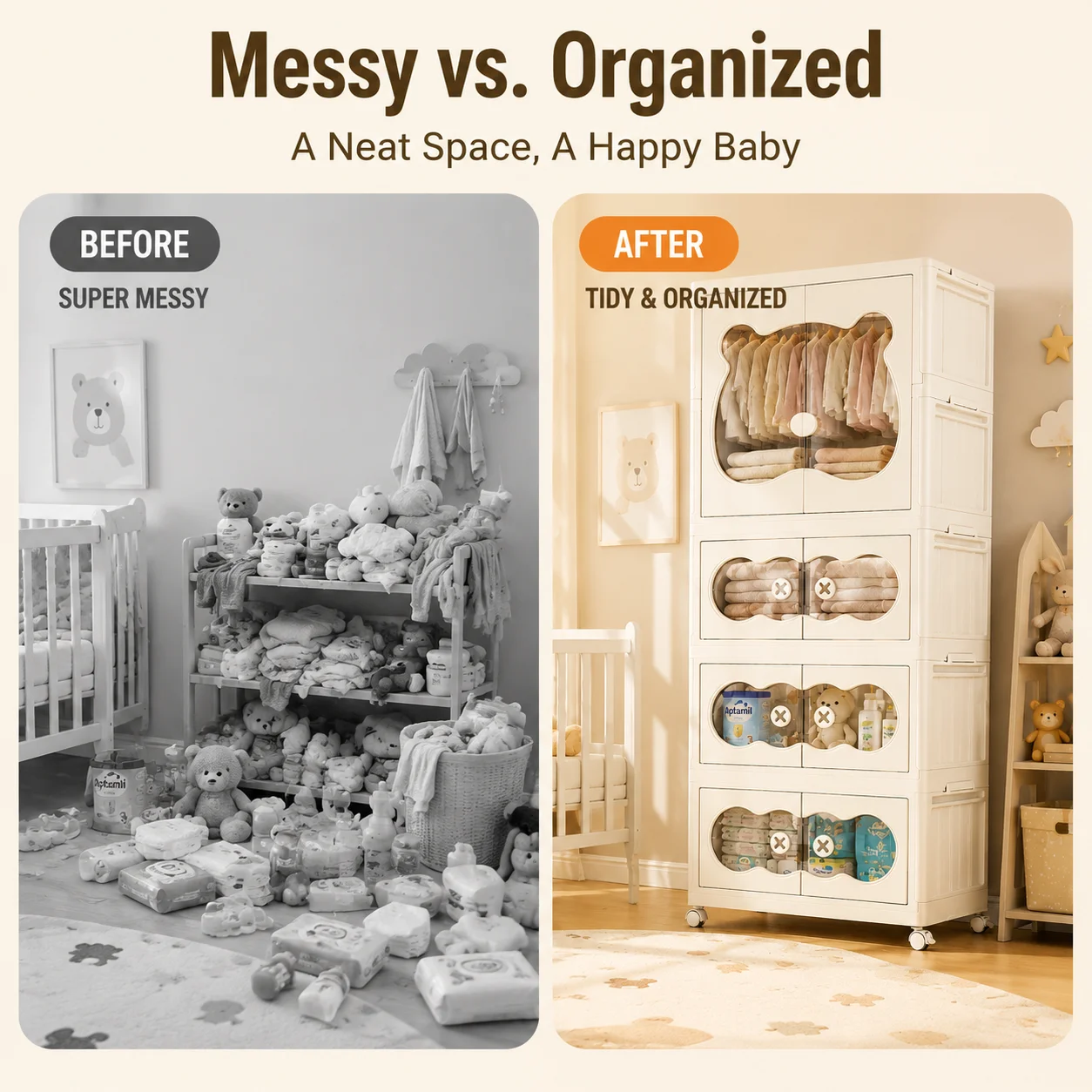 خزانة تخزين لغرفة الأطفال بسعة - مراجعة Baby Nursery Closet Organization وسعره