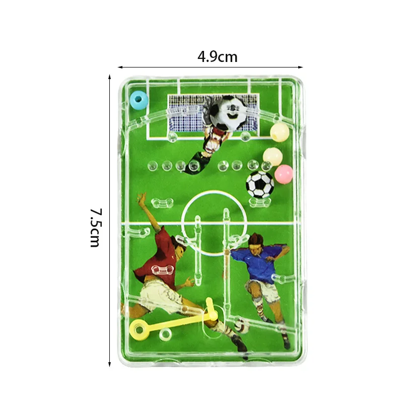 10Pcs Football Maze Game Early Educational Toy For Kids Board Field Shooting Pattern Palm Top Toys Boy Girl Birthday Party Favor