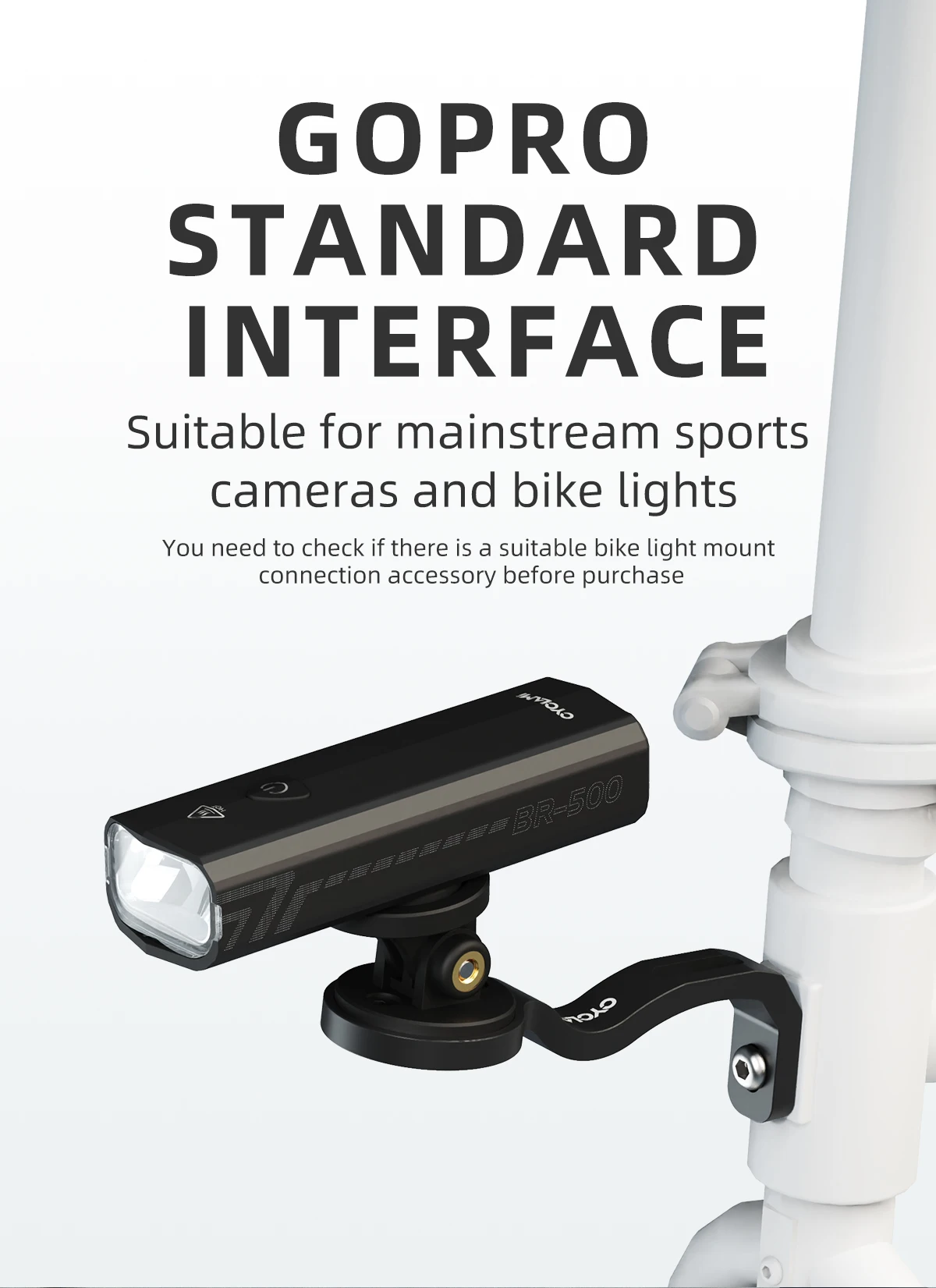 CYCLAMI S17 Scheinwerferhalterung Multifunktions-Verlängerungshalterung GoPro Sportkamera-Halterung Klappbare Fahrradhalterung – Detail 4