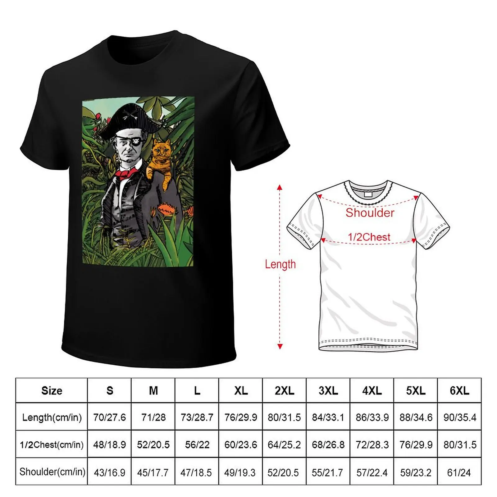 Charles Baudelaire Pirate T-Shirt Active Sports Short Sleeve Cotton Shirt