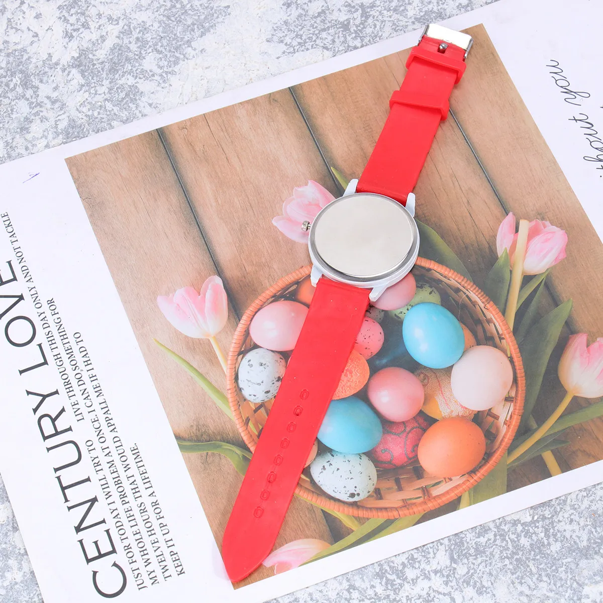 1Pcs Watch Creative Pencil Pointer Cartoon Wristband Silicone Watch Shower Birthday Gift Green Fashion