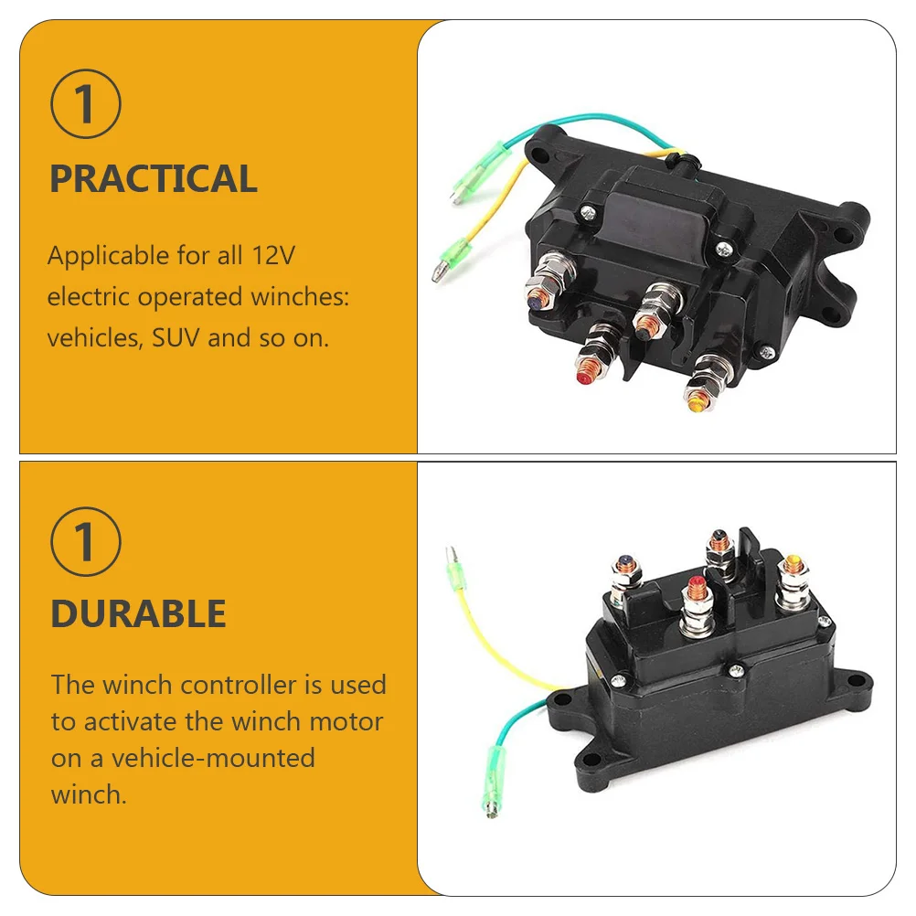 1 Set Auto Winch Relay Polarity Contactor Relay Winch Reversing Solenoid Winch Solenoid Vehicle Winch Relay