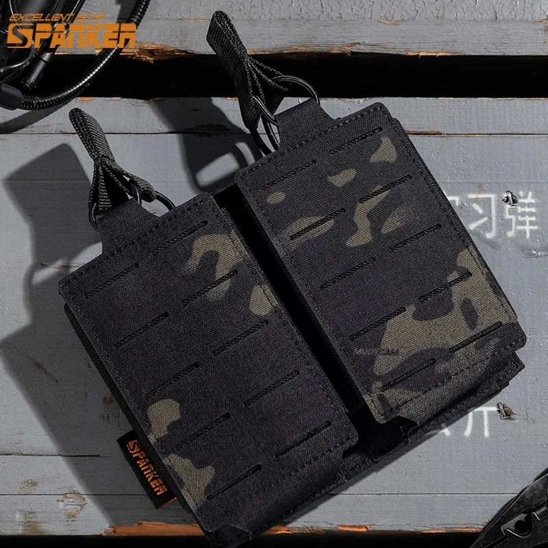 Tactical Molle Pouch Double Magazine Pouch Double-Layer Mag Pouches Universal Cartridge Holder for M4 M14 M16 AK AR