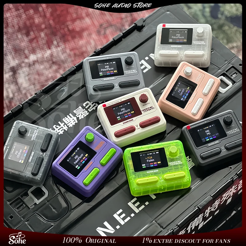 Sonicake Pocket Master English Version Pocket Multi-effects Pedal for Electric Guitar Wireless Bluetooth Connection
