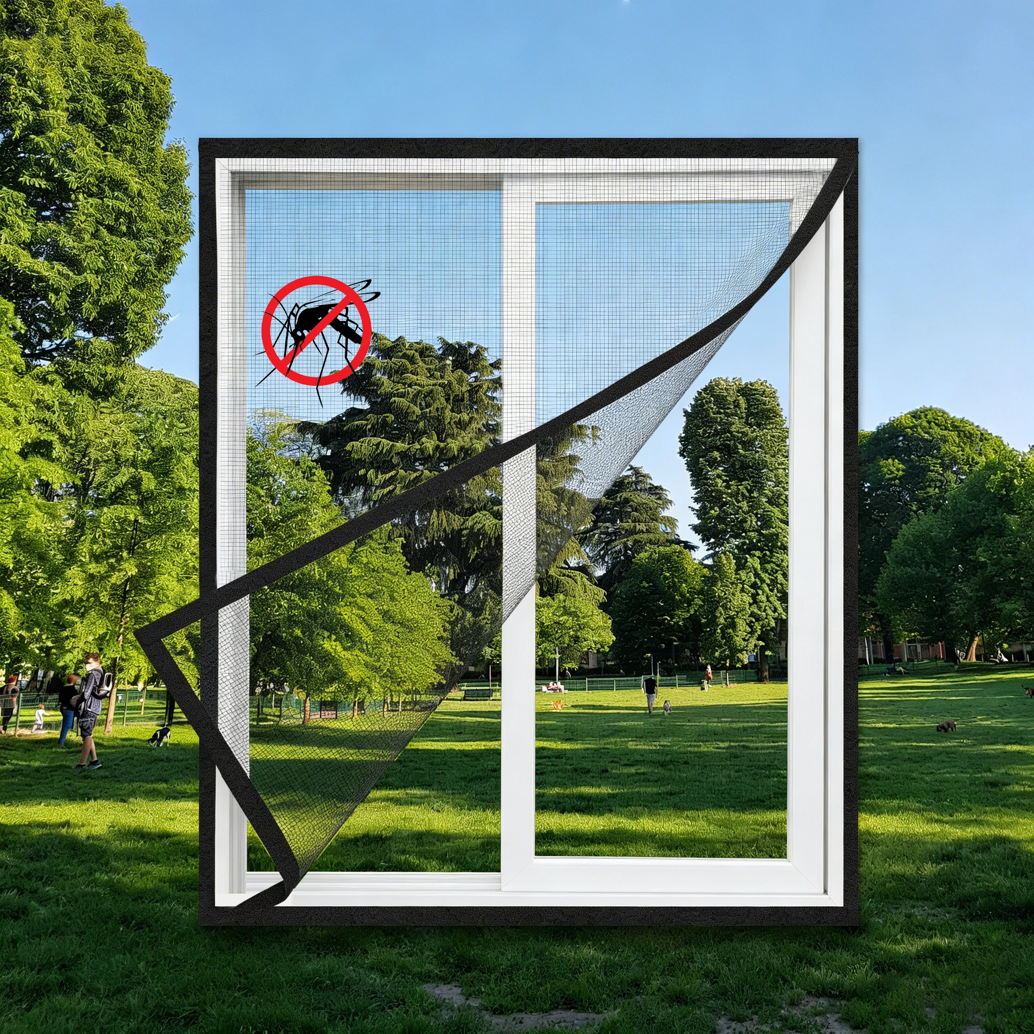 

Adhesive window mosquito net double-sided use insect proof net, summer mosquito proof screen, easy to clean window screen