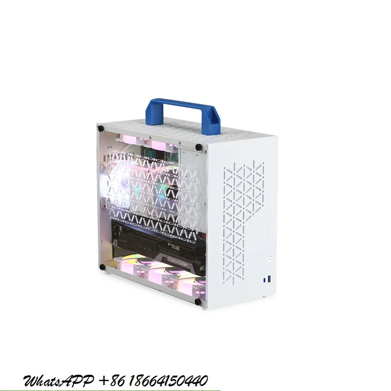 X80Pro portable mATX/ITX small host box, water-cooled side transparent K88 large power supply mini white C2P