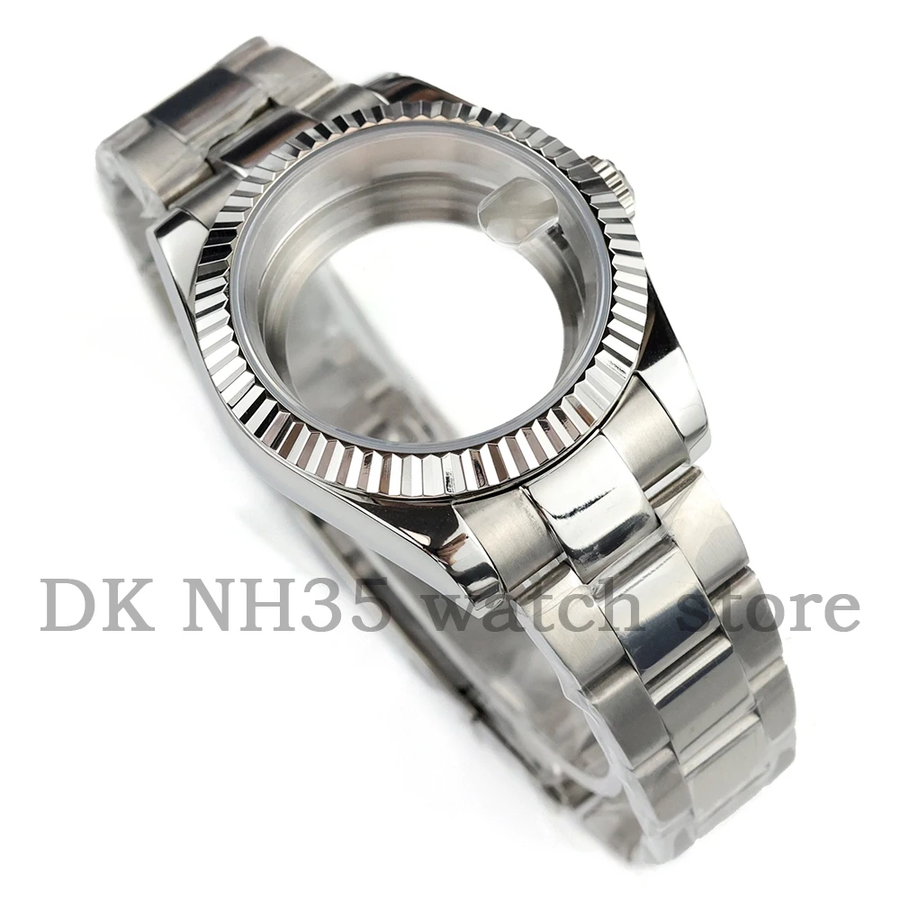 

NH35 36mm/39mm Watch Case Stainless Steel Oyster Bracelet Sapphire Glass For Datejust NH35 NH36 Movement 28.5mm Dial Watch Parts