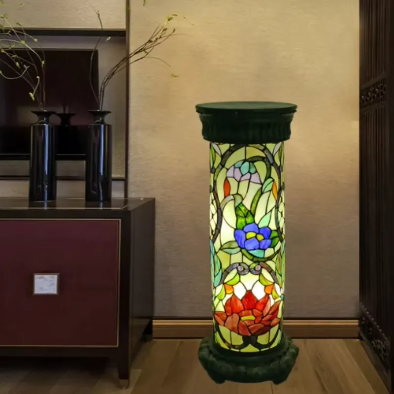 European Floor Light Living Room Roman Column Lamps Telephone Desk Pillar Hotel Lobby Decoration Floor Lamp